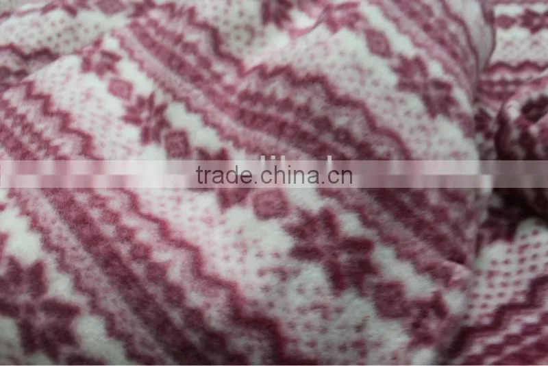 100 polyester printed polar fleece fabric