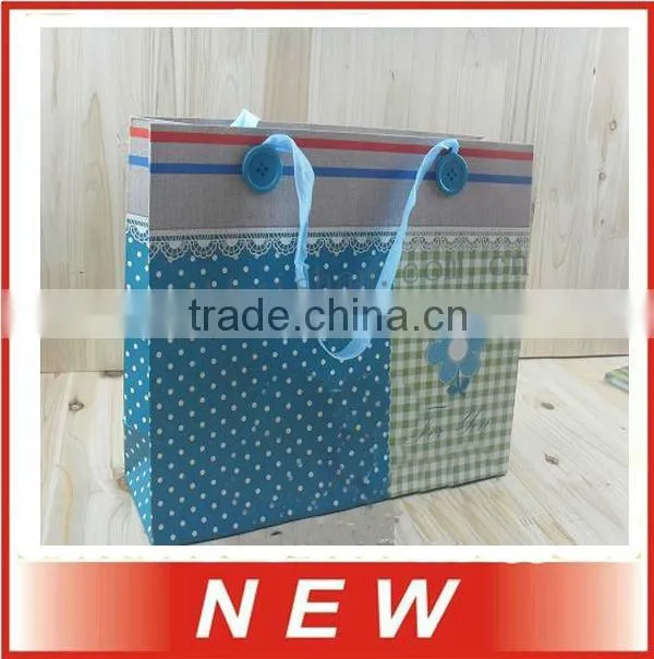 210g Insert buckle white paperboard paper bag,gift packing bag