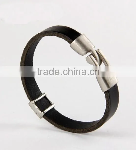 Custom handmade genuine leather cuff bracelets for men