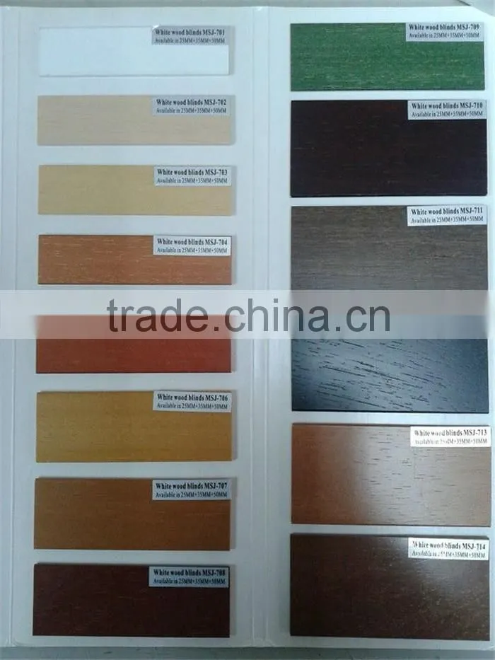 Latest designs durable real wood outdoor venetian blinds