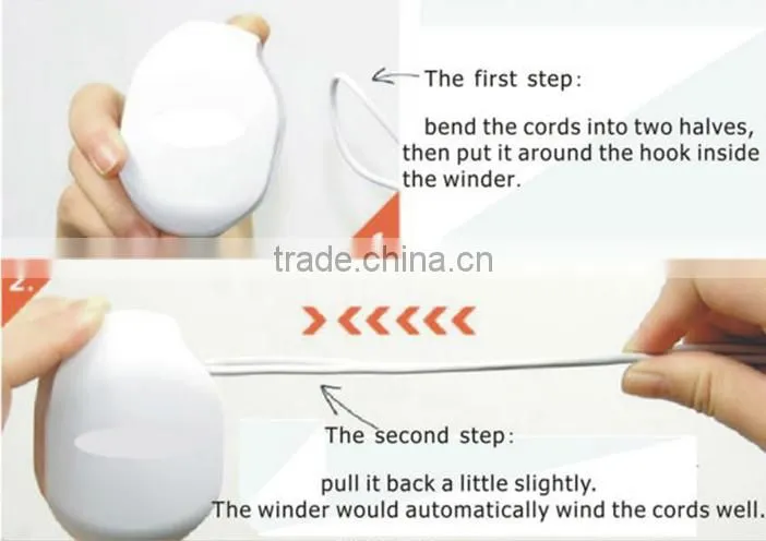 Logo Custom Retractable Earphones/retractable earphone winder