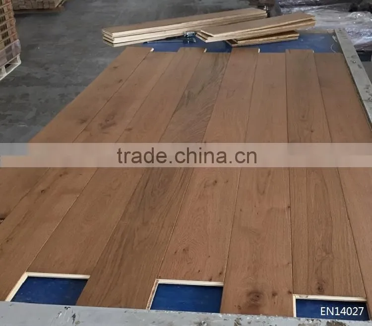 Antique Dark Smoked White Oak Wood Parquet Flooring