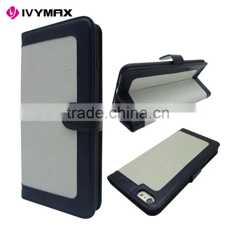 IVYMAX China Mobile Phone Accessories Flip Wallet PU Leather Magnetic Phone Case Cover For Apple Iphone 6 Case