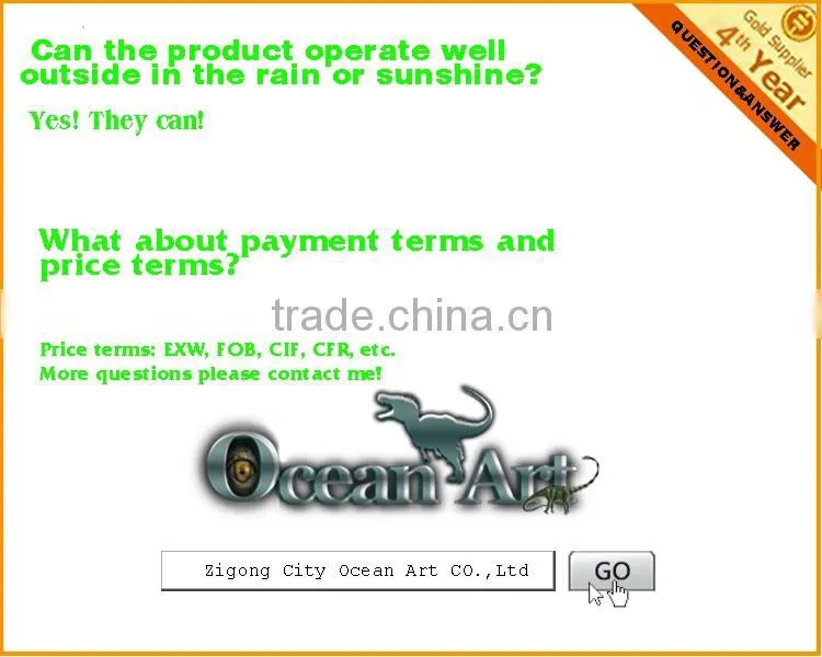 2014 hot-selling dinosaur crafts fiberglass dinosaur model