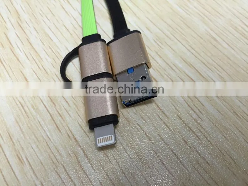 Multi-function noodle micro usb charging cable/New style micro usb charging cable for all android version and IOS System