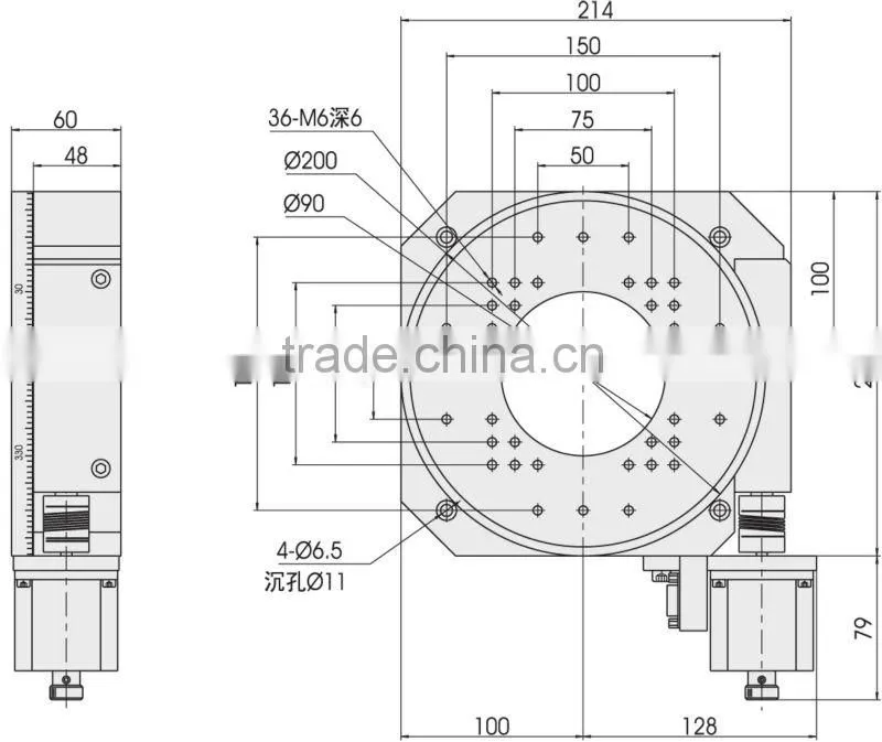 LSDH Worm Gear Precision motorized rotary stages