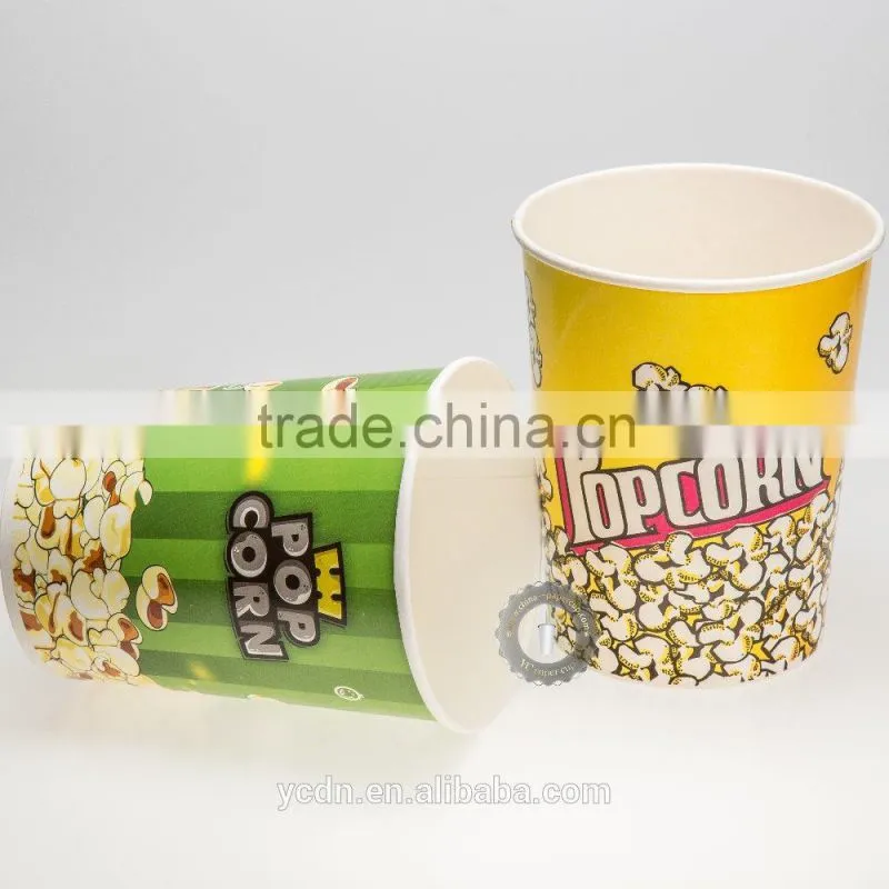 32oz disposable paper popcorn cup container