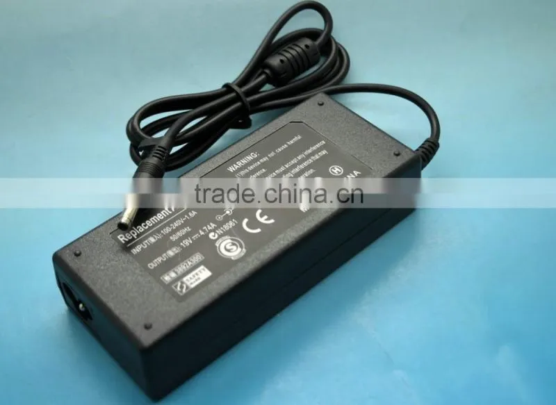 Power Supply 19V 4.74A 90W 4.74*1.6 Bullet Tip for HP Laptop