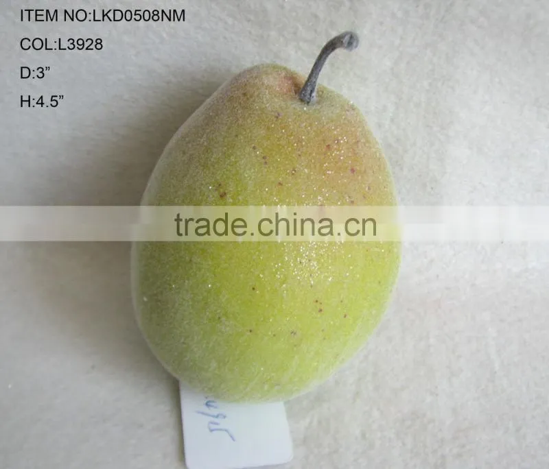 popular decorative artificial foam pear 3"*4.5" with emulation sugar for wonderful havest home decoration