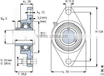 All kinds of bearing fl212 pillow block bearing ucfl212