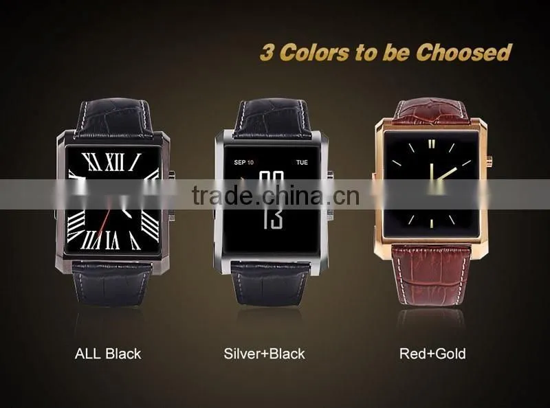 DM08 Smartwatch Luxury Leather IPS Business Wristwatch For Apple iPhone & Samsung Android Phone Luxury Bluetooth Smart Watch