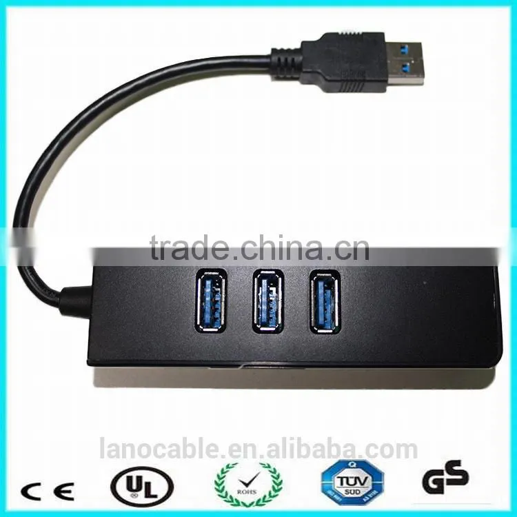 Fast speed AX88772A 3-port usb 3.0 gigabit ethernet adaptor