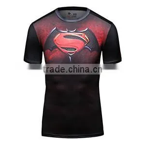 2016 guangzhou casual wear camisetas marvel men superhero compression shirts 3d t shirt sportswear for maler