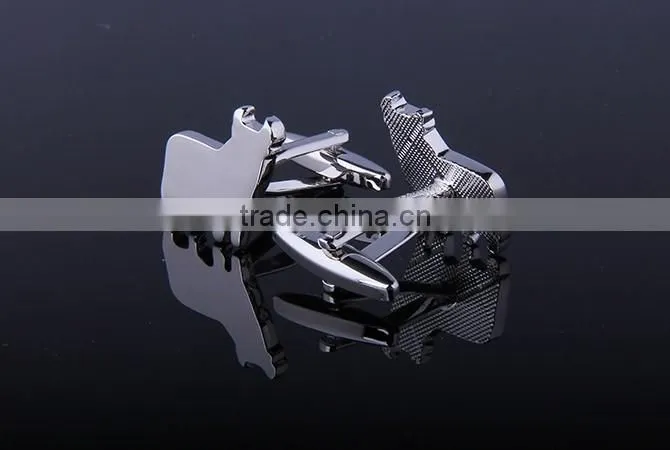Silver Plated Cow Cufflink Shiny Cufflink
