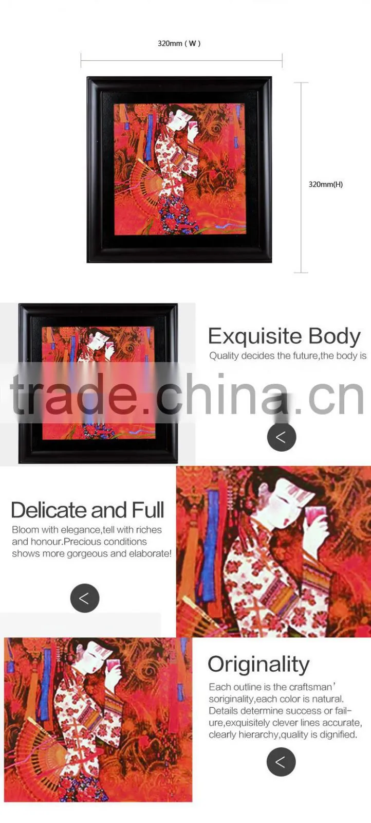 Wholesale beautiful folk customs young lady modern chinese wall art painting