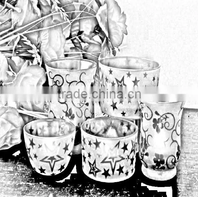 cube glass candle holder