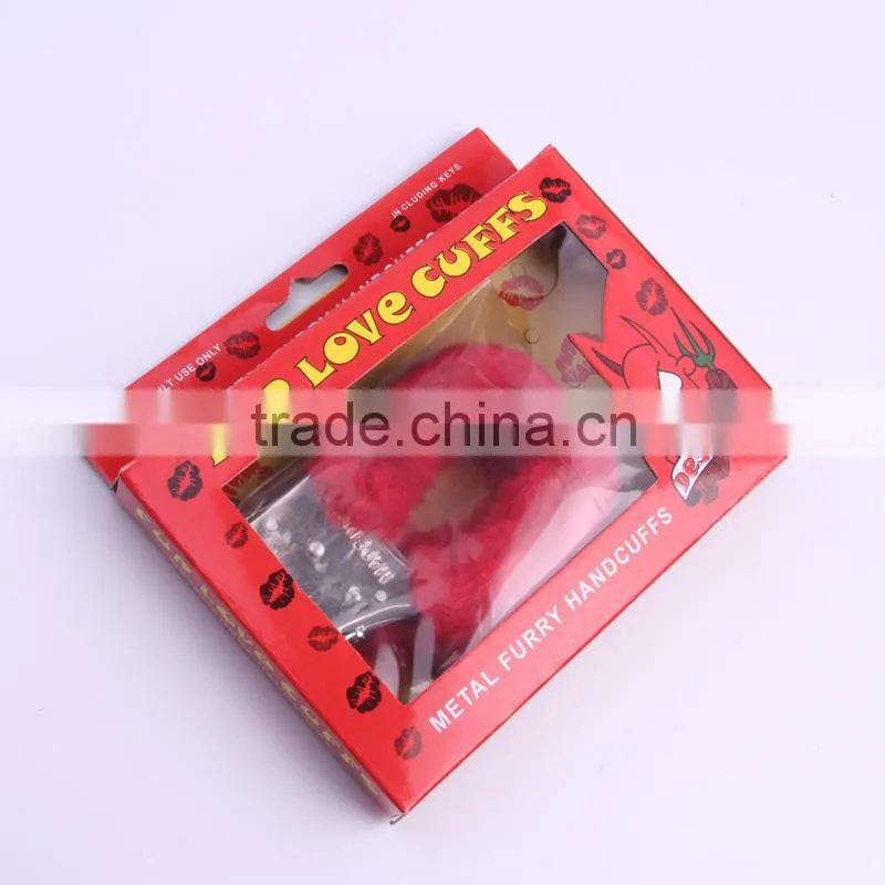 New plush handcuffs,wholesale soft plush sex toys handcuff, 8 colors for choice