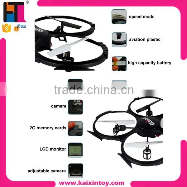 2.4G 4 channel remote control drone with gyroscope with camera