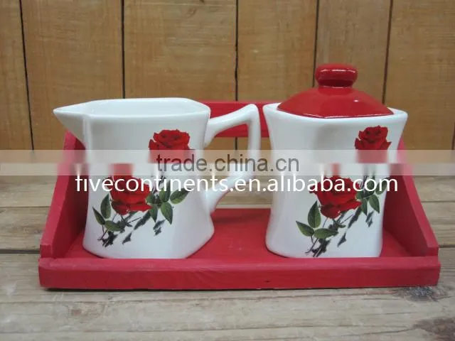 3 Pcs Ceramic Food Use Storage Jar Set with Lid