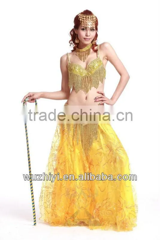 Wholesale cheap belly dancewear belly dance clothing,belly dance gypsy skirt (QC0328)