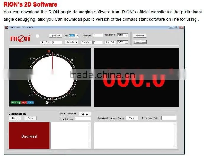 DCM230 Low Cost Marine Magnetic Compass With Real-tim Heading Output