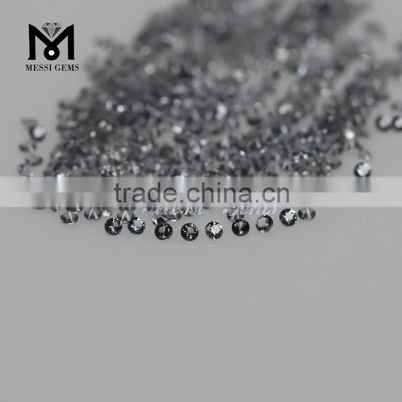 Low Price Faceted Small Size Gemstone Light Gray Round Nano