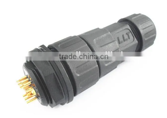 waterproof wire to board 2+6 pin electrical cable connector