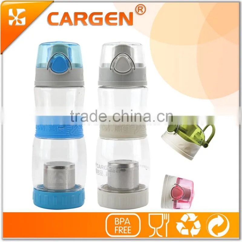 China supplier hot sale portable flip lid bottle with tea infuser