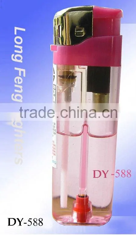 BAIDA transparent refillable electric lighter