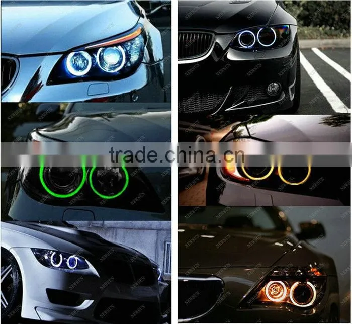 12V CCFL angel eyes one set 4rings 2inverters 95mm& 125mm angel eyes for projector lens for Golf 5 car headlights