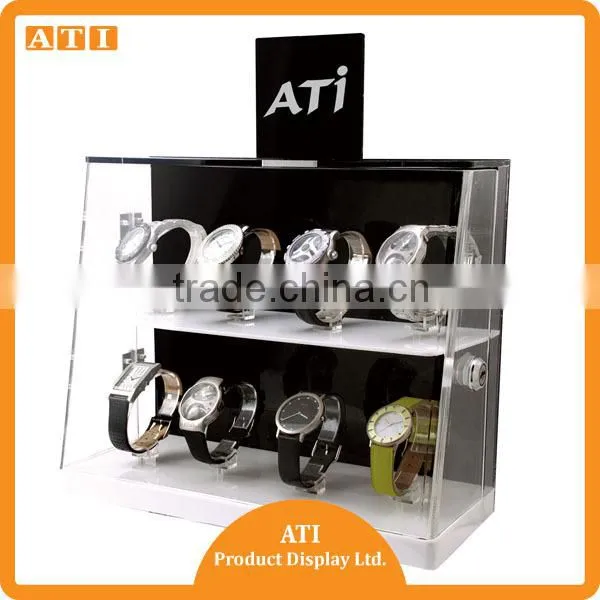 Hongkong ATI 2015 Hot Sale!!! clear acrylic watch display case