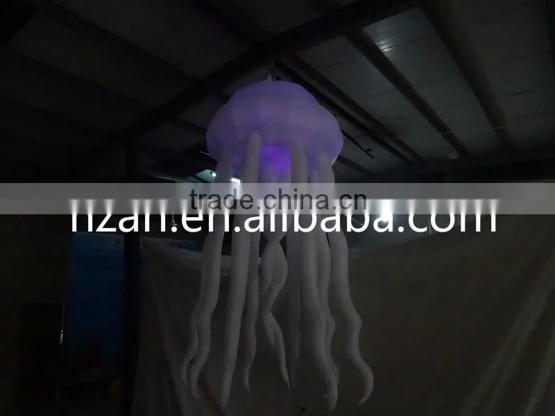 LED Hanging Inflatable Jellyfish Balloon for Party Decoration