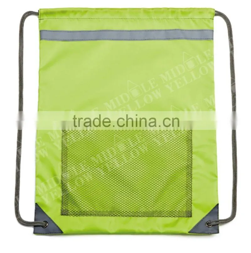 2016 factory wholesale cheap promotional nylon sport mesh drawstring backpack bag