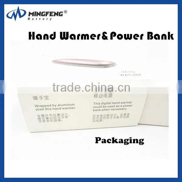 2016 hot selling 3500mAh Battery Charger For Mobile Phone Portable Hand Warmer Power Bank