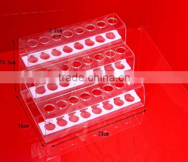 Factory price round square 24 holes acrylic lipstick display stand