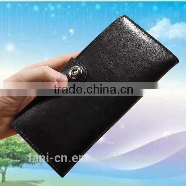 2015 new arrival and latest design ladies leather clutch purse with many colors choosing