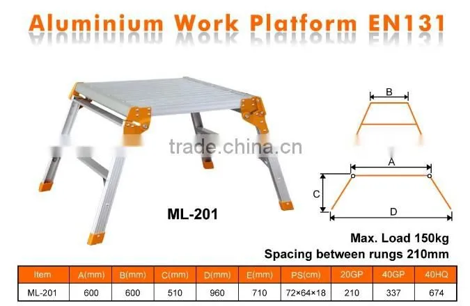aluminium square work platform 60X60 platform