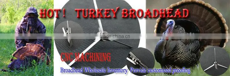 Custom 125 Grain Steel Archery Hunting Broadhead for compound bow hunting