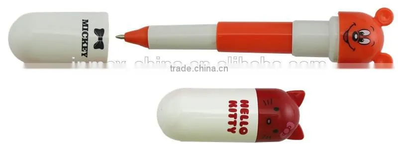hotselling Yes Novelty Pill pen/strenching plastic ball point pen