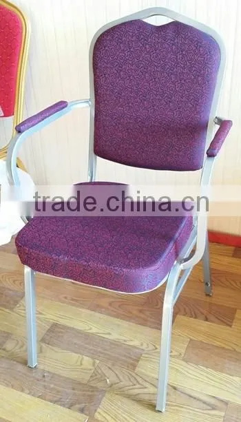 Cheap banquet chair with arms, hotel chair, stack chair
