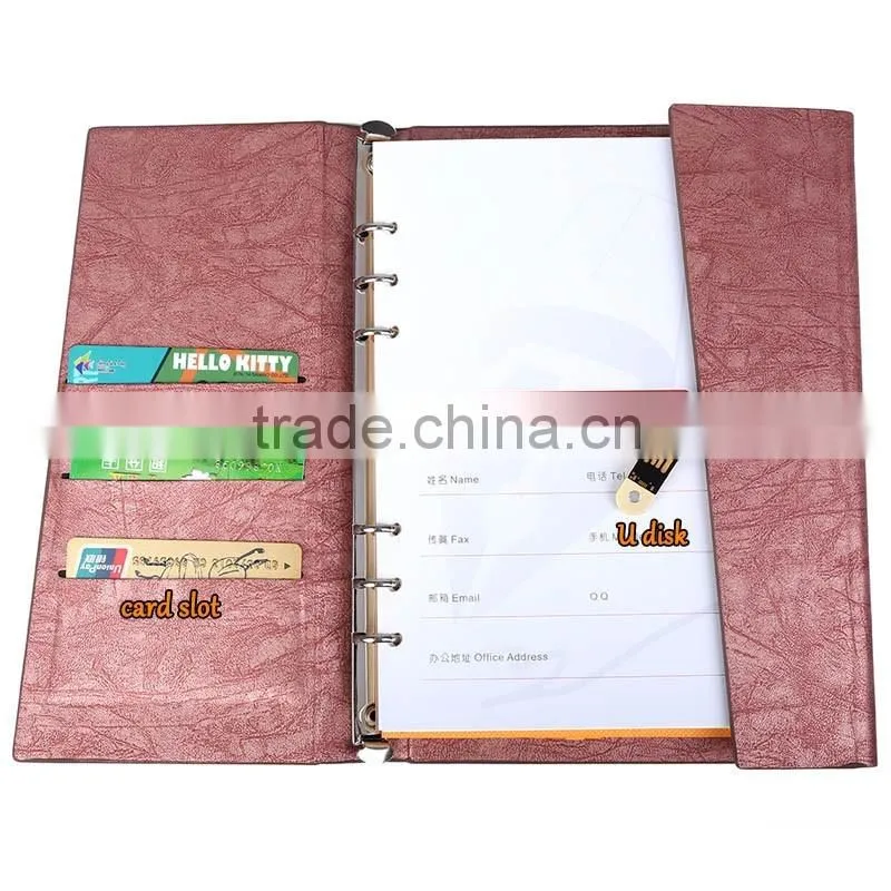 Plaro fashion U disk battery loose-leaf notepad paper notebook