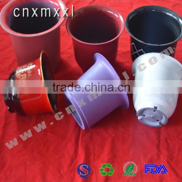Lowest price soft brown color plastic flower pot flowers brown flowers