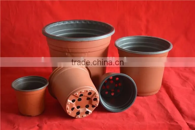 Lowest price soft brown color plastic flower pot flowers brown flowers