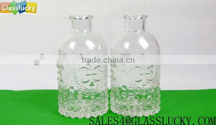 100ml colorful reed glass diffuser bottles with lid in square shape