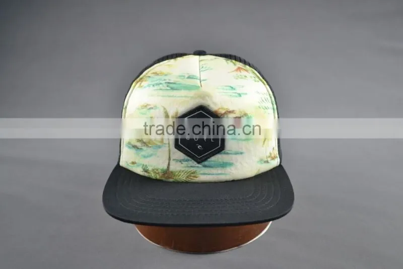 Cheap custom printed flat brim snapback cap
