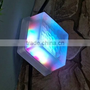 2016 promotion IP67 100*100 DC24V led RGB color changing glass brick with led