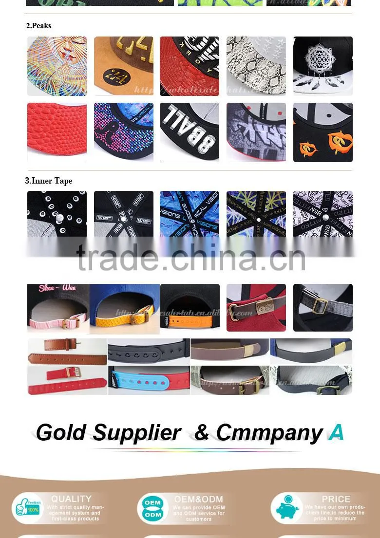 high quality custom snapback cap/hat