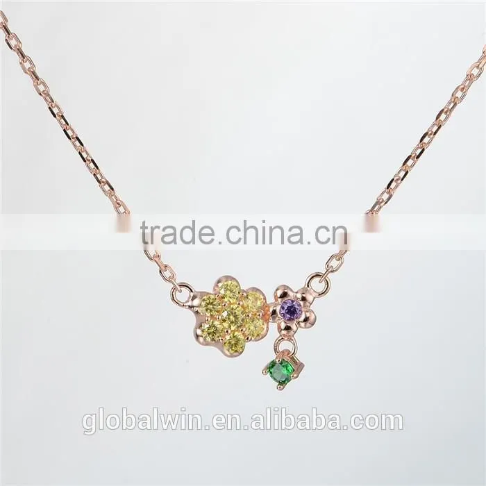 925 Sterling Silver Simple Gold Long Chain Beaded Jewellery Necklace