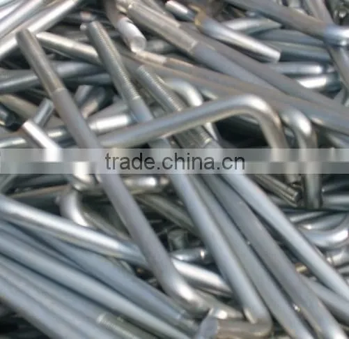 Manufacturer J bolt with square or DIN125 washer white zinc