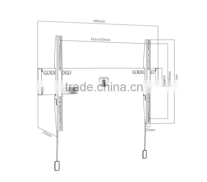 Tv wall mount bracket for 32"-70", Cold Rolled Steel led tv wall mount